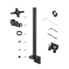 StarTech.com Desk Mount For 2x Vertically Stacked Monitors, Dual 49 inch, Total 70lb (32kg), C-Clamp, Quick-Release VESA System, Widescreen 16:9/Ultrawide 32:9, TAA