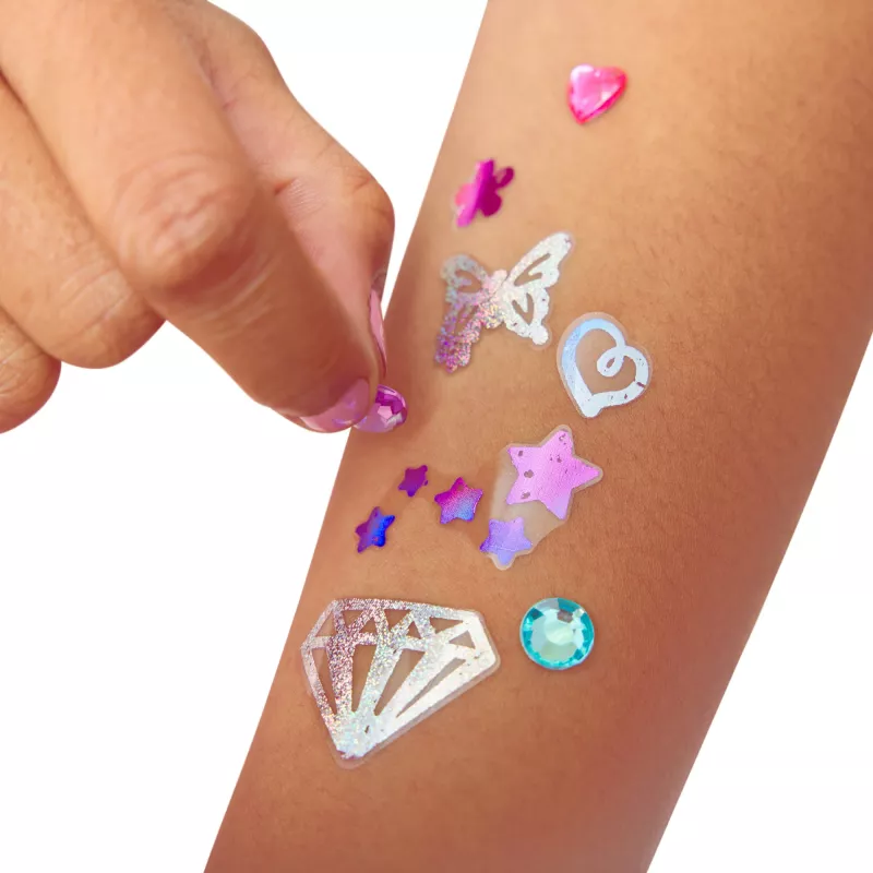 Cool Maker , Shimmer Me Body Art with Roller, Jewels & 3 Foils, 135 Metallic Temporary Tattoo Designs, Arts and Crafts Kids Toys for Girls Ages 7+