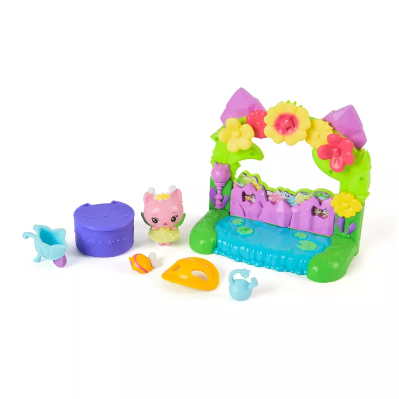 Gabby's Dollhouse : The Movie, Queen Kitty Fairy's Garden Balcony, with Toy Figure & Dollhouse Accessories, Kids Toys for Girls & Boys Ages 3 and Up