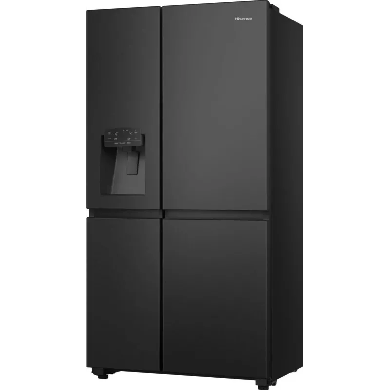 Hisense RS818N4TFC side-by-side refrigerator Freestanding 632 L Black, Stainless steel