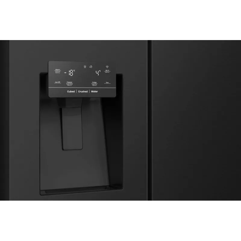 Hisense RS818N4TFC side-by-side refrigerator Freestanding 632 L Black, Stainless steel