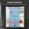 Hisense RS818N4TFC side-by-side refrigerator Freestanding 632 L Black, Stainless steel