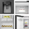 Hisense RS818N4TFC side-by-side refrigerator Freestanding 632 L Black, Stainless steel