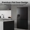 Hisense RS818N4TFC side-by-side refrigerator Freestanding 632 L Black, Stainless steel