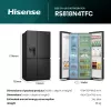 Hisense RS818N4TFC side-by-side refrigerator Freestanding 632 L Black, Stainless steel