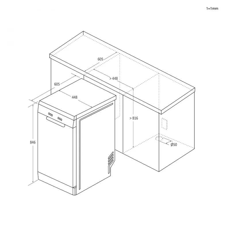 Candy Brava CDPH 2L1047B Freestanding 10 place settings