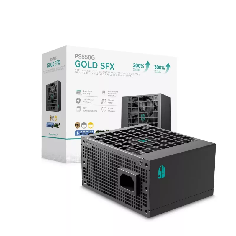 Power supply unit DeepCool PS850G 850 W ATX 20+4 pin, FDB fan 92 mm, black