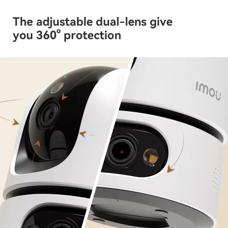 IP security camera IMOU Ranger Dual Pro 6MP — Indoor desk, 2304×1296, 3.6mm, 8× digital zoom, 91°×47° viewing angles