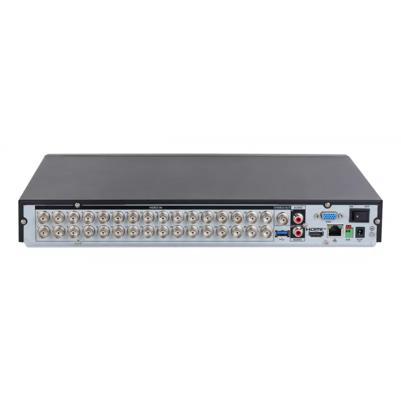 Dahua 32-channel Penta-brid 5MP/1080P 1U DVR XVR5232AN-I3/T, 2×SATA, WizSense, Black
