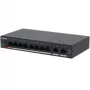 Managed L2 Gigabit PoE Switch DAHUA CS4010-8GT-60 — 10x Gigabit (10/100/1000), 20 Gbit/s, 8000 MAC, Desktop/Wall-Mount, Black