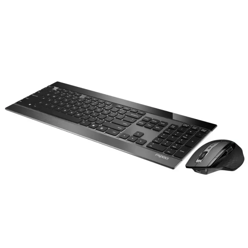 Keyboard Mouse Rapoo 9900m Office QWERTZ Black