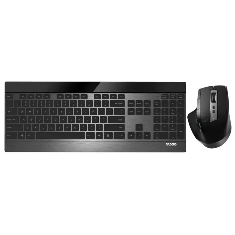Keyboard Mouse Rapoo 9900m Office QWERTZ Black
