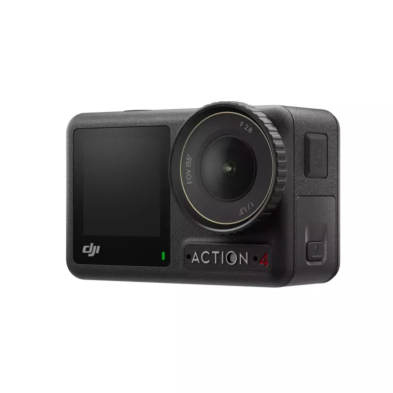 Action camera DJI Osmo Action 4 — 4K Ultra HD, CMOS sensor, 155° FOV, MicroSD up to 512 GB, waterproof 18 m, 145 g