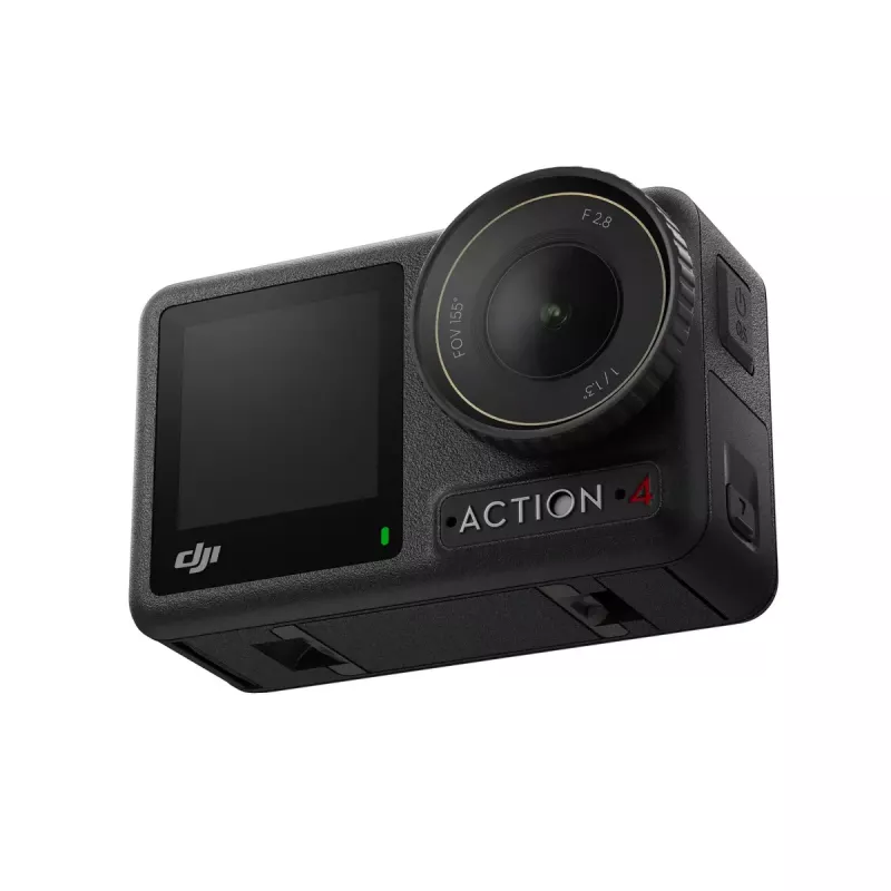 Action camera DJI Osmo Action 4 — 4K Ultra HD, CMOS sensor, 155° FOV, MicroSD up to 512 GB, waterproof 18 m, 145 g