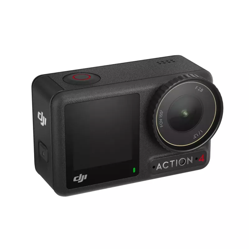 Action camera DJI Osmo Action 4 — 4K Ultra HD, CMOS sensor, 155° FOV, MicroSD up to 512 GB, waterproof 18 m, 145 g