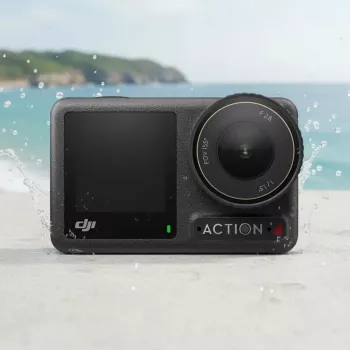 Action camera DJI Osmo Action 4 — 4K Ultra HD, CMOS sensor, 155° FOV, MicroSD up to 512 GB, waterproof 18 m, 145 g