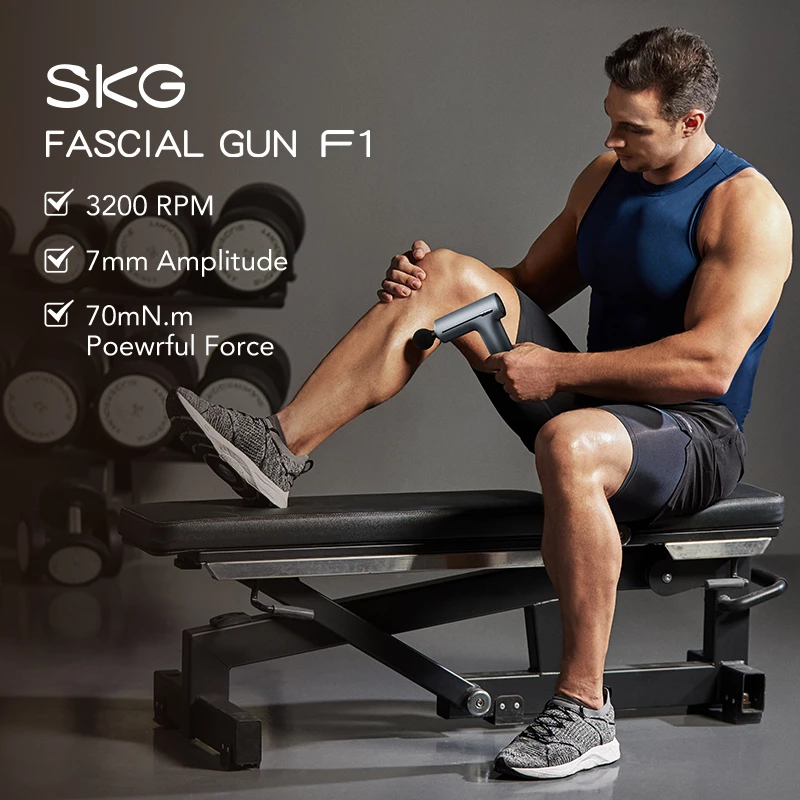 Handheld Percussive and Vibration Neck & Shoulder Massager SKG F1 Pro, Battery 10W, Grey, 461g