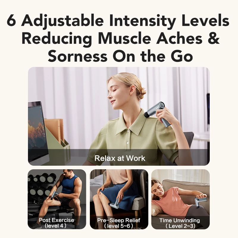 Handheld Percussive and Vibration Neck & Shoulder Massager SKG F1 Pro, Battery 10W, Grey, 461g
