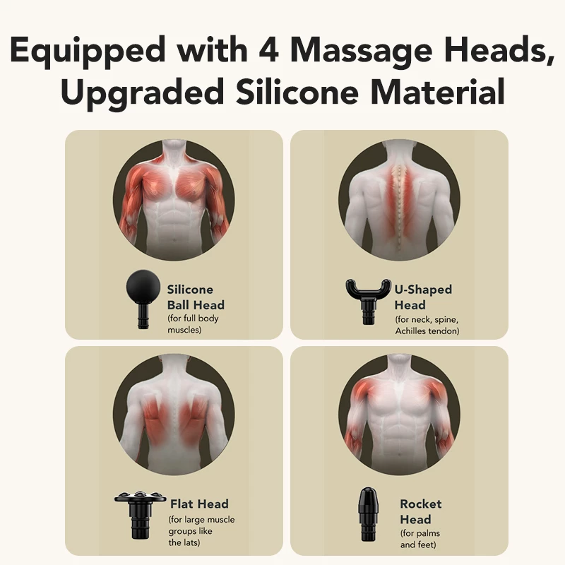 Handheld Percussive and Vibration Neck & Shoulder Massager SKG F1 Pro, Battery 10W, Grey, 461g