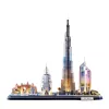 3D Puzzle CubicFun City Line Dubai LED, 182 pieces, 532×48 mm, age 10+