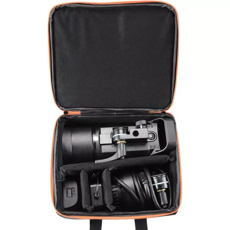 Camera body case Godox CB-12 for AD600Pro, flannel/nylon, black and orange, with shoulder strap
