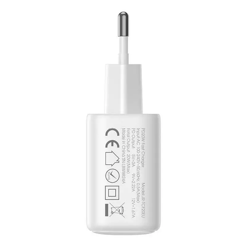 Power charger Joyroom JR-TCF12 dual-port 20W (USB-C x2) white