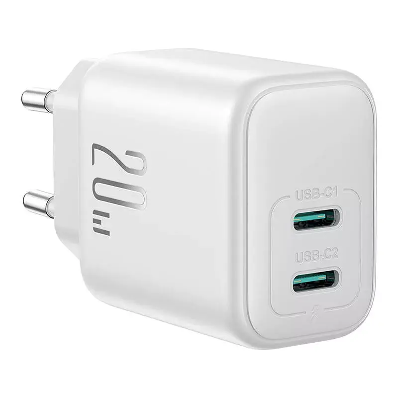 Power charger Joyroom JR-TCF12 dual-port 20W (USB-C x2) white