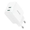 Power charger Joyroom JR-TCF12 dual-port 20W (USB-C x2) white