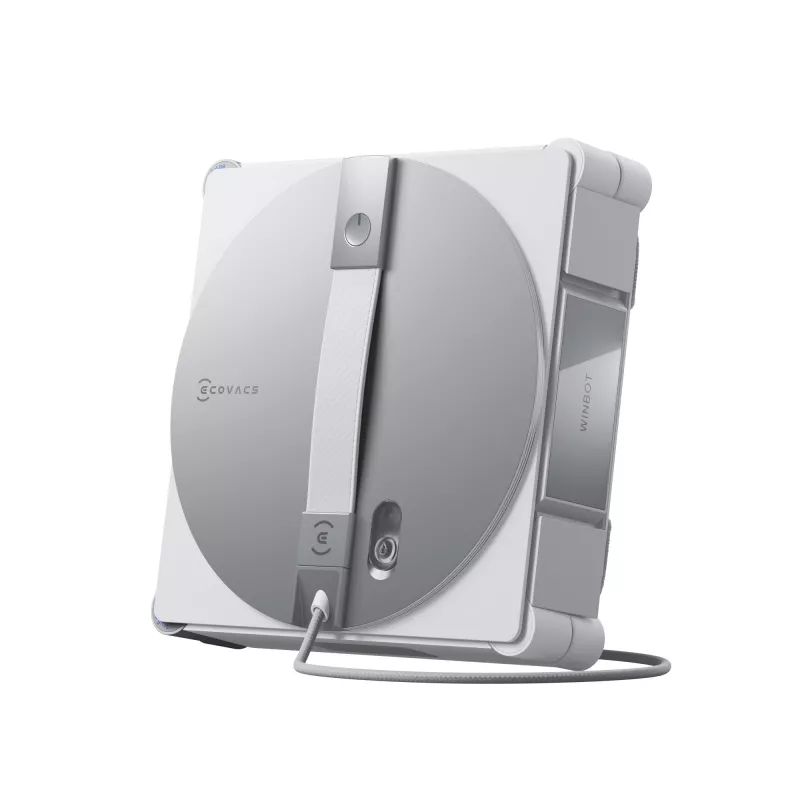 Window cleaning robot Ecovacs WINBOT W3 OMNI, battery 4500 mAh, 270×270×76 mm, silver/white