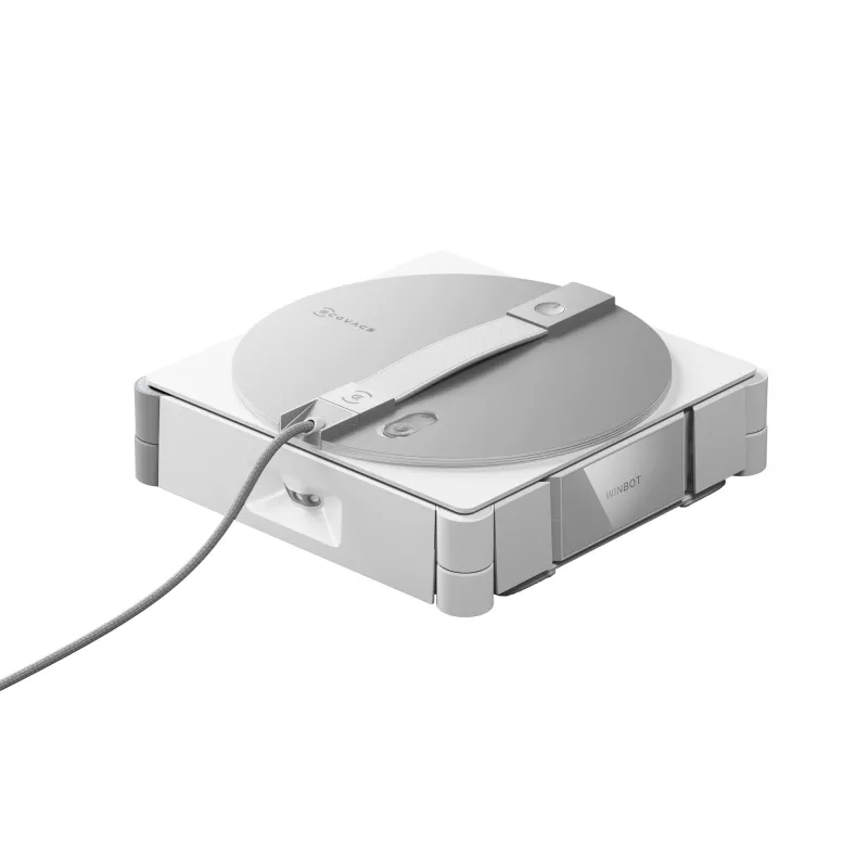 Window cleaning robot Ecovacs WINBOT W3 OMNI, battery 4500 mAh, 270×270×76 mm, silver/white