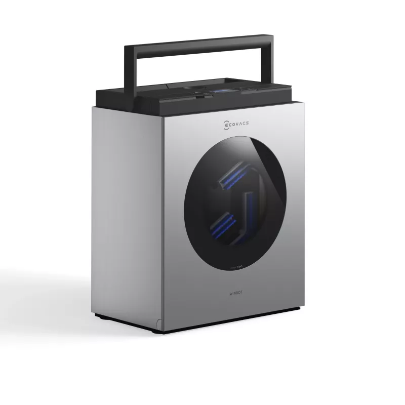 Window cleaning robot Ecovacs WINBOT W3 OMNI, battery 4500 mAh, 270×270×76 mm, silver/white