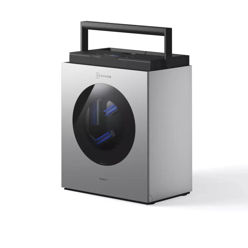 Window cleaning robot Ecovacs WINBOT W3 OMNI, battery 4500 mAh, 270×270×76 mm, silver/white