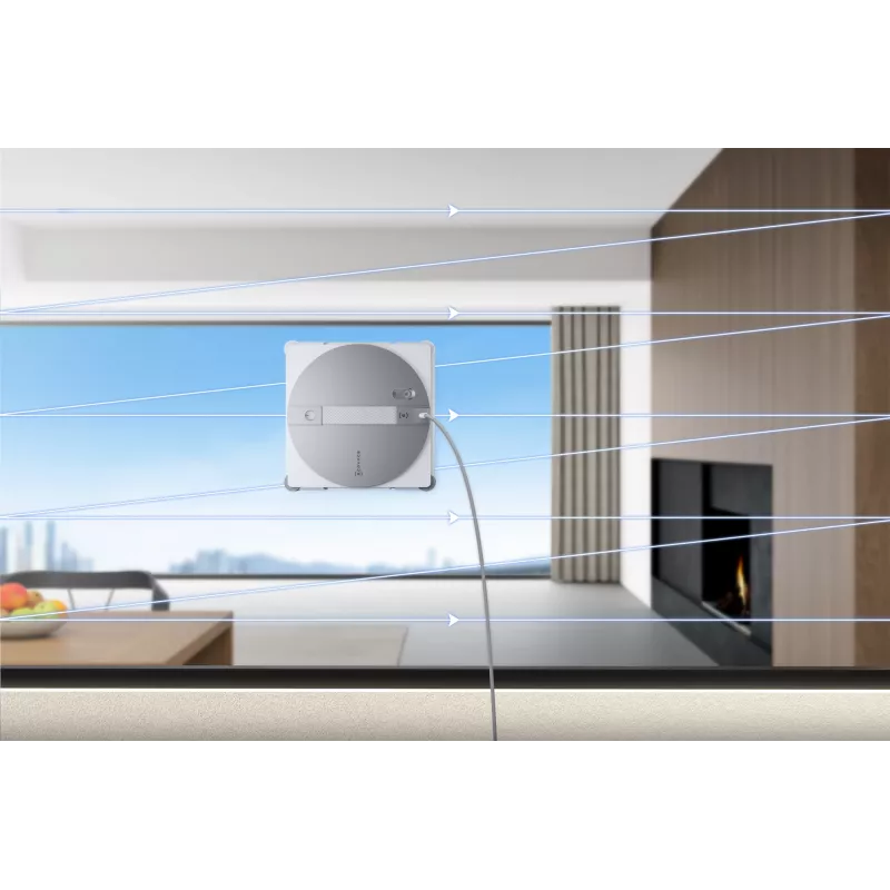 Window cleaning robot Ecovacs WINBOT W3 OMNI, battery 4500 mAh, 270×270×76 mm, silver/white