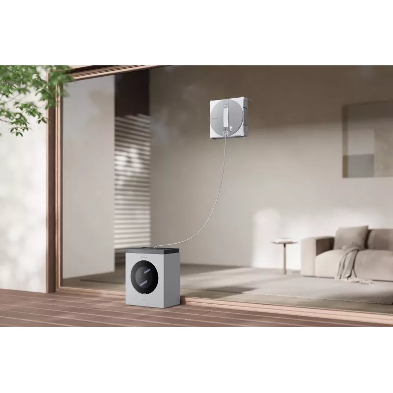 Window cleaning robot Ecovacs WINBOT W3 OMNI, battery 4500 mAh, 270×270×76 mm, silver/white