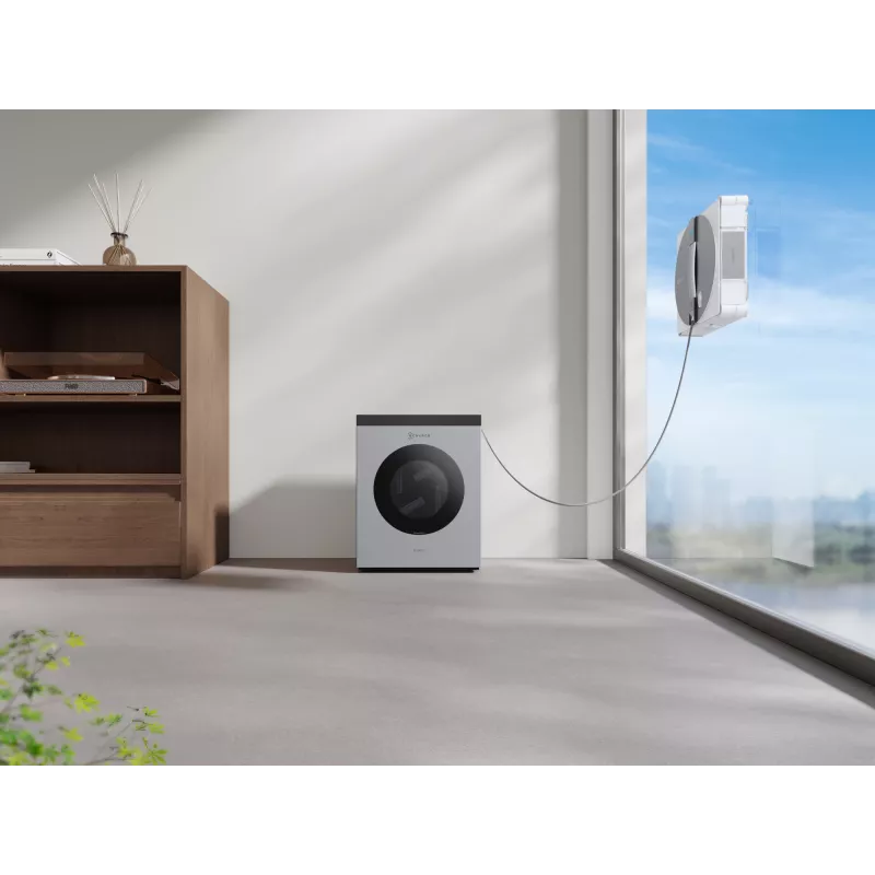 Window cleaning robot Ecovacs WINBOT W3 OMNI, battery 4500 mAh, 270×270×76 mm, silver/white