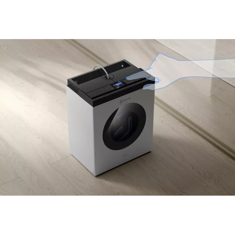 Window cleaning robot Ecovacs WINBOT W3 OMNI, battery 4500 mAh, 270×270×76 mm, silver/white