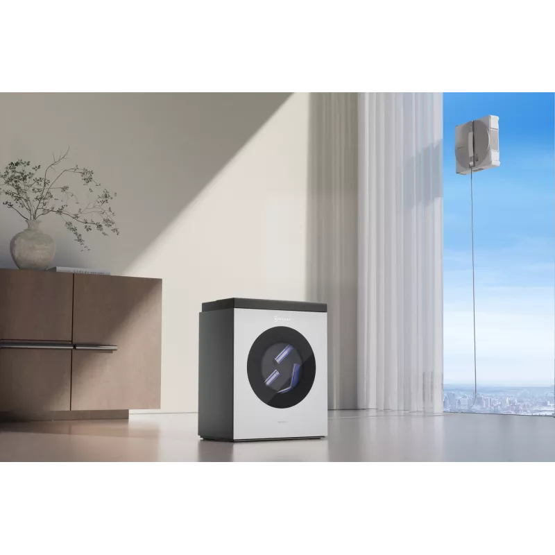 Window cleaning robot Ecovacs WINBOT W3 OMNI, battery 4500 mAh, 270×270×76 mm, silver/white