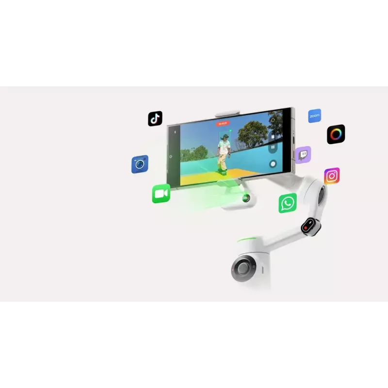 Smartphone camera stabilizer Insta360 Flow 2 Pro Creator Bundle 360° rotation