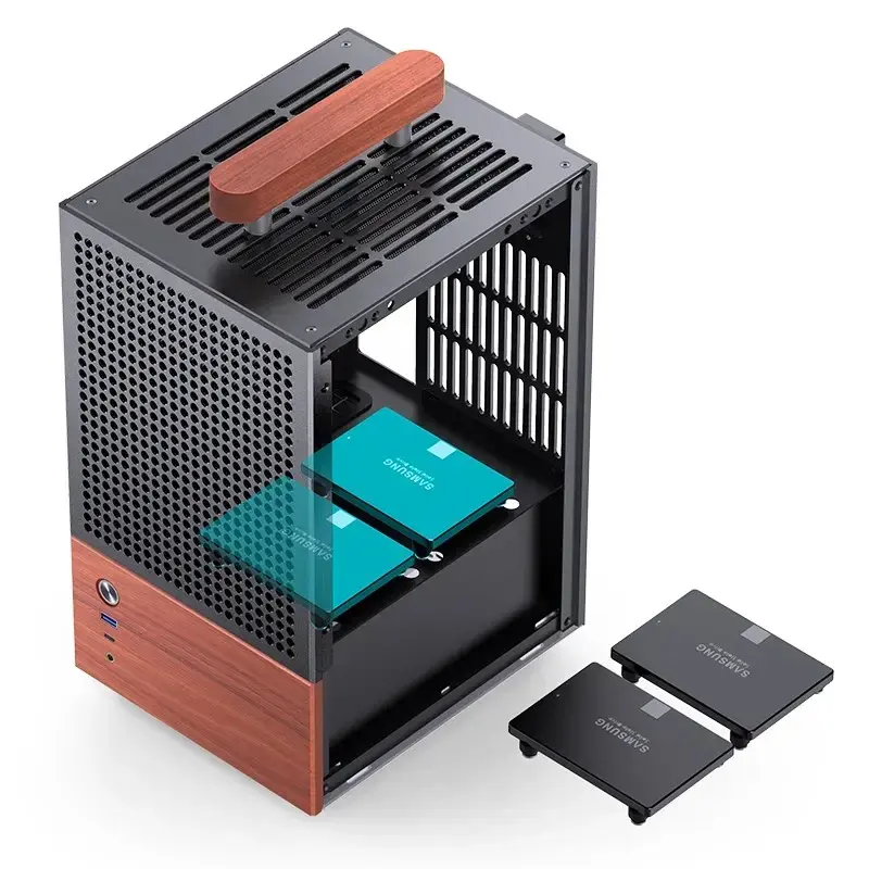 PC Case Jonsbo T6, Mini-Tower, Mini-ITX, Black