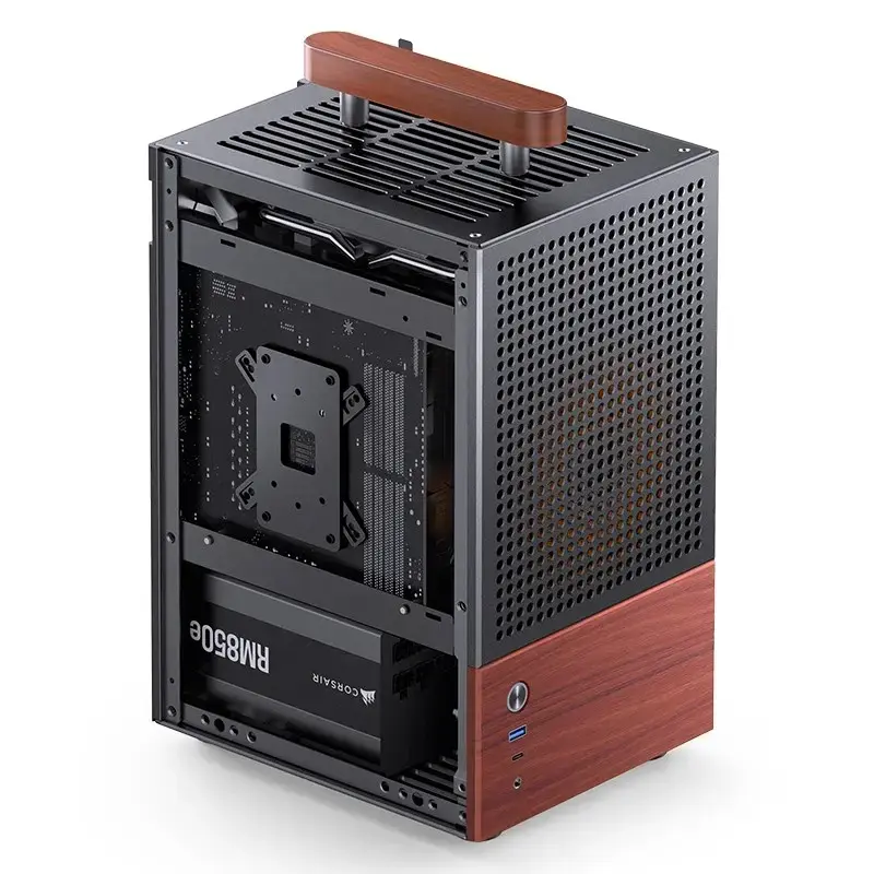 PC Case Jonsbo T6, Mini-Tower, Mini-ITX, Black