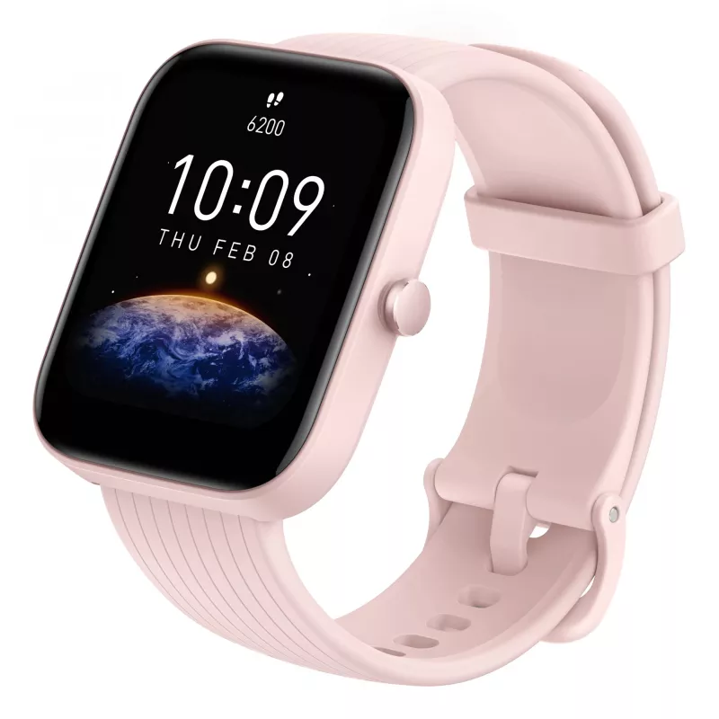 Amazfit Bip 3 Pro 4.29 cm (1.69 inch) TFT 44 mm Digital 240 x 280 pixels Touchscreen Pink GPS (satellite)
