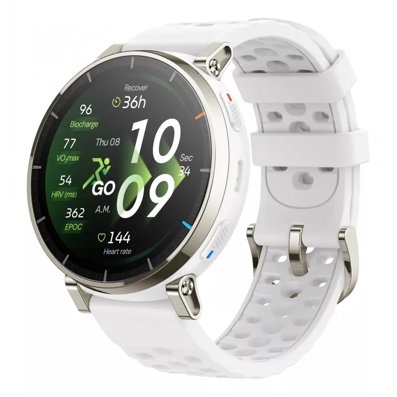 Smartwatch Amazfit Active 3 — 3.35 cm (1.32 inch) AMOLED, 466×466, Touchscreen, GPS, 365 mAh, Silicone band