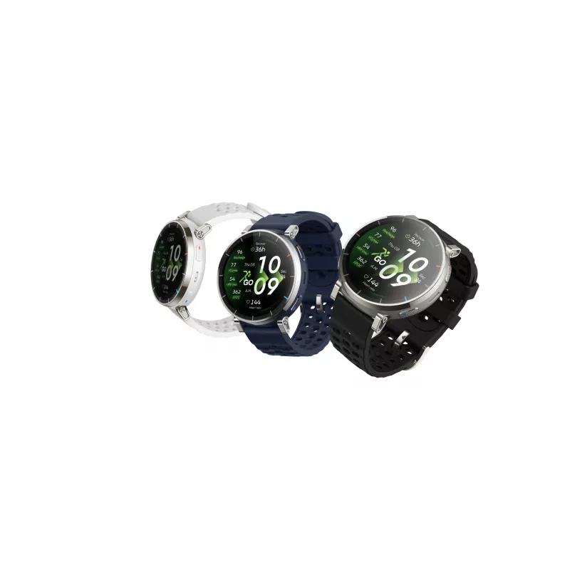 Smartwatch Amazfit Active 3 — 3.35 cm (1.32 inch) AMOLED, 466×466, Touchscreen, GPS, 365 mAh, Silicone band