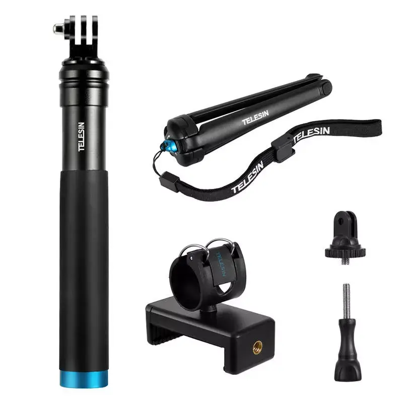 Selfie stick tripod Telesin GP-MNP-090-S adjustable height lightweight