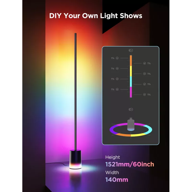 Govee Floor Lamp 2, Matter ready, black