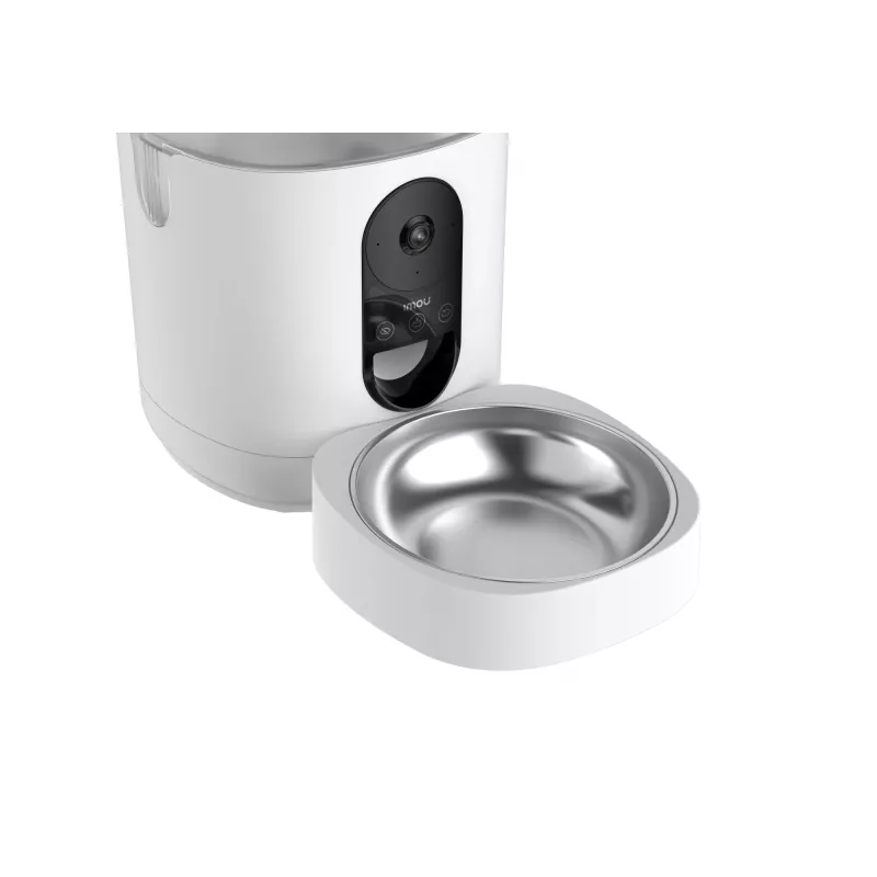 Automatic Pet Feeder IMOU PF1 — 4 L Stainless Steel Hopper, Wi‑Fi 4, Battery/DC Power, 1 Bowl