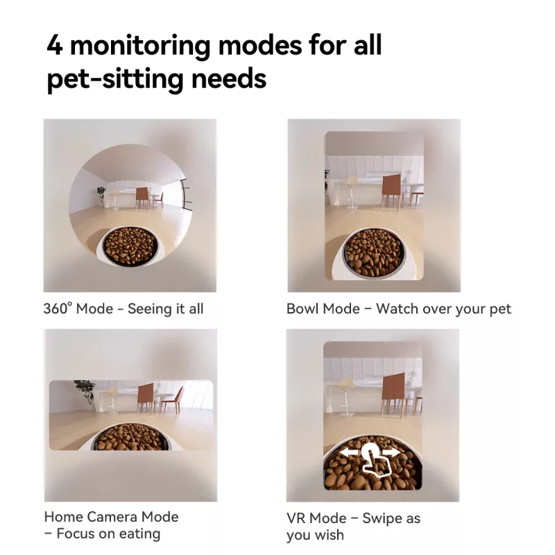 Automatic Pet Feeder IMOU PF1 — 4 L Stainless Steel Hopper, Wi‑Fi 4, Battery/DC Power, 1 Bowl