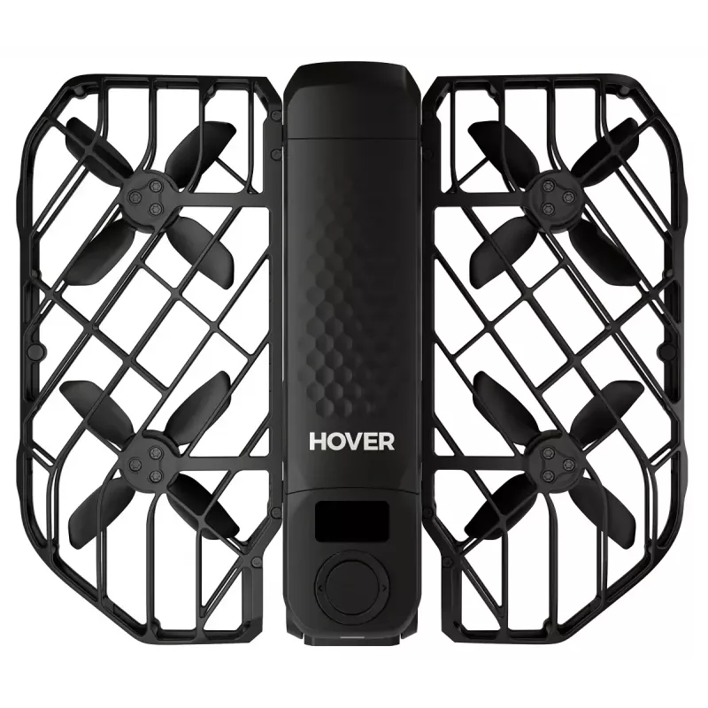 Mini-drone HOVERAir X1 Pro — 4-rotor, 12 MP camera, 4K video, 1000 m range, 1920 mAh battery, 32 GB internal, Black