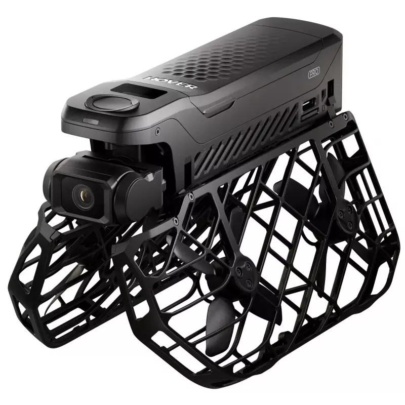 Mini-drone HOVERAir X1 Pro — 4-rotor, 12 MP camera, 4K video, 1000 m range, 1920 mAh battery, 32 GB internal, Black