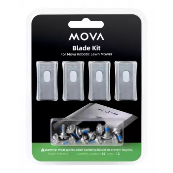 Replacement lawn mower blade MOVA MBKM10 for Mova 1000/600, 160×120×15 mm, 12 pcs